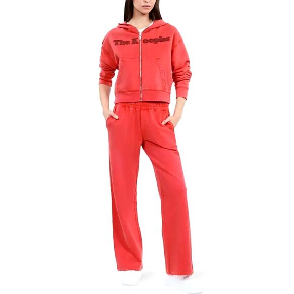 The Kooples Text-Appliqué Zip-Through Cotton-Jersey Hoodie 4 - Picture 3 of 16